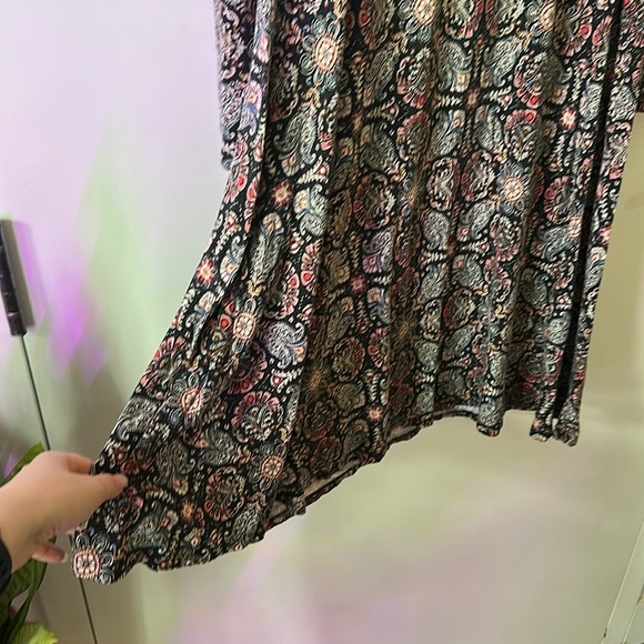 LILY MORGAN | Patterned 3/4 Long Sleeve Dress - Picture 3 of 8